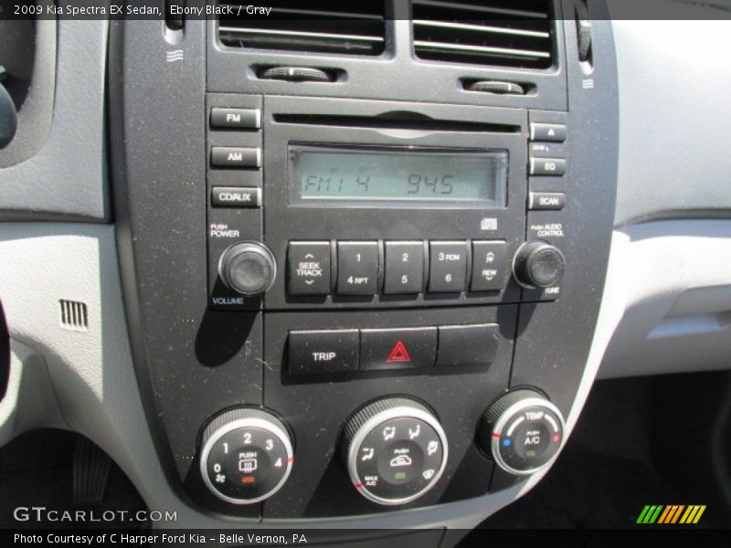 Ebony Black / Gray 2009 Kia Spectra EX Sedan