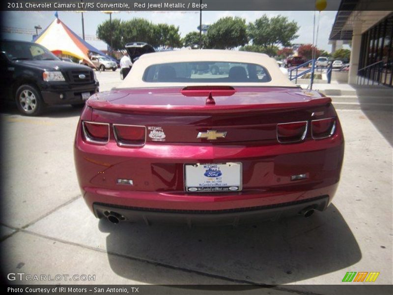 Red Jewel Metallic / Beige 2011 Chevrolet Camaro LT/RS Convertible