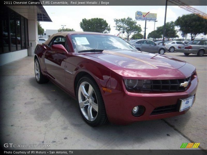 Red Jewel Metallic / Beige 2011 Chevrolet Camaro LT/RS Convertible