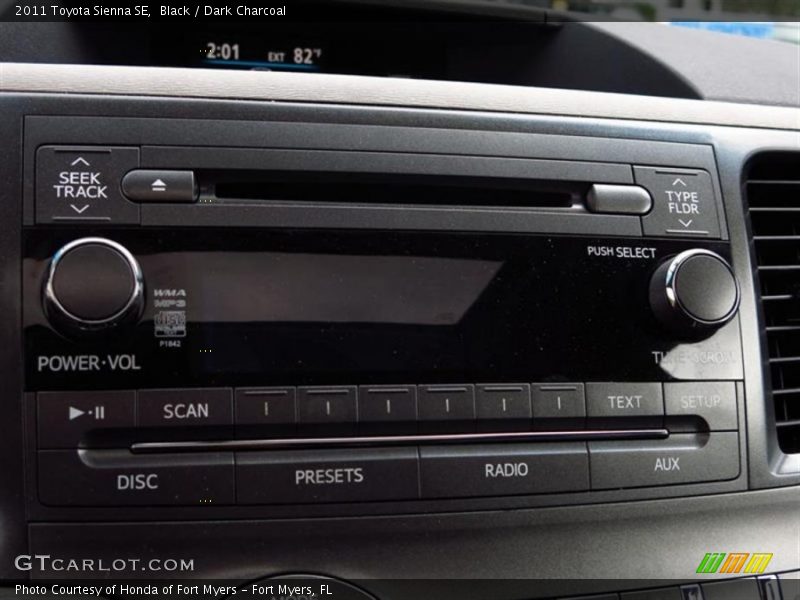Black / Dark Charcoal 2011 Toyota Sienna SE