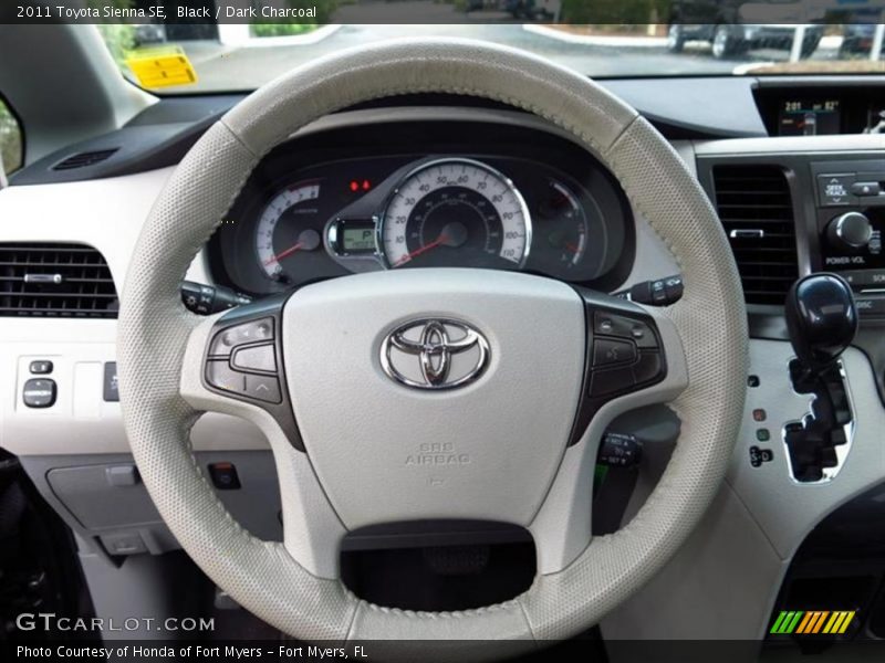 Black / Dark Charcoal 2011 Toyota Sienna SE