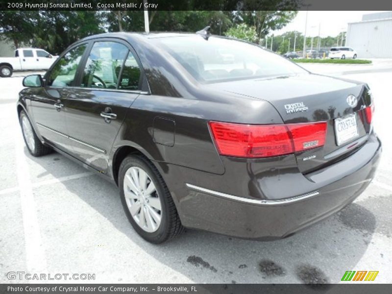 Cocoa Metallic / Gray 2009 Hyundai Sonata Limited