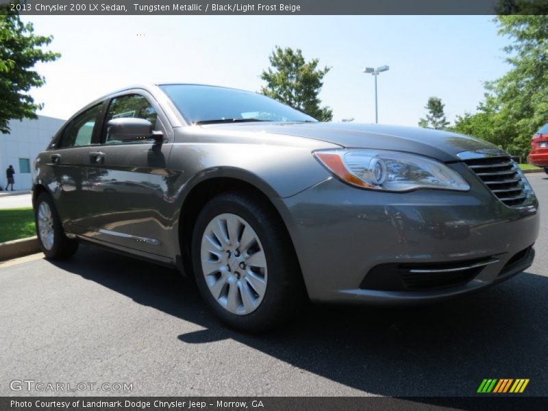 Tungsten Metallic / Black/Light Frost Beige 2013 Chrysler 200 LX Sedan