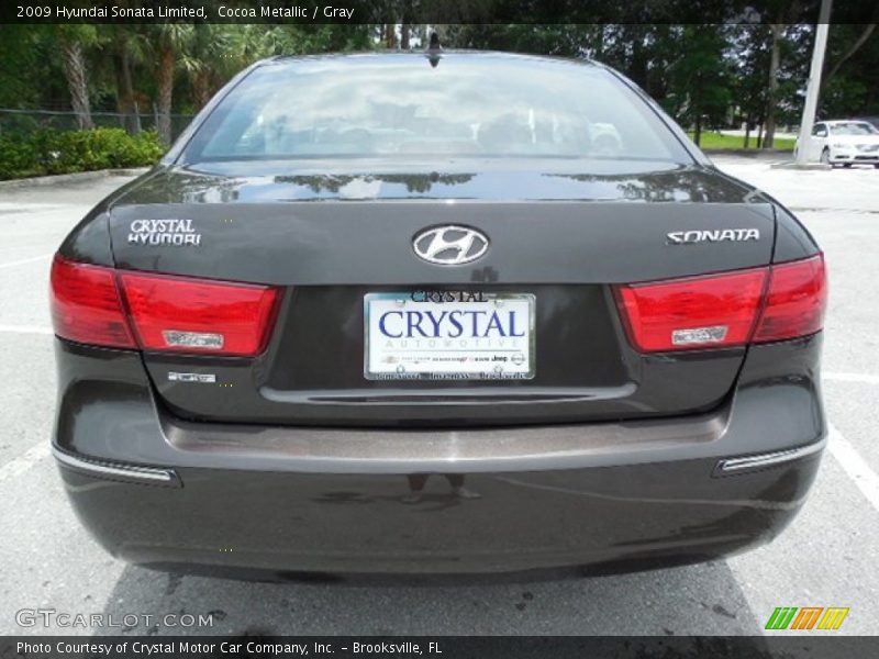 Cocoa Metallic / Gray 2009 Hyundai Sonata Limited