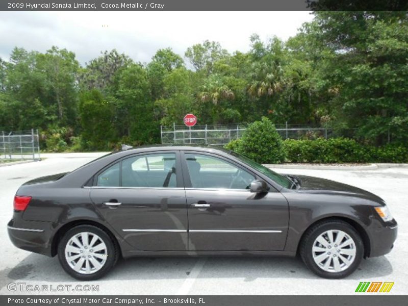 Cocoa Metallic / Gray 2009 Hyundai Sonata Limited