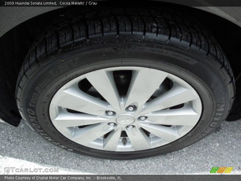 Cocoa Metallic / Gray 2009 Hyundai Sonata Limited