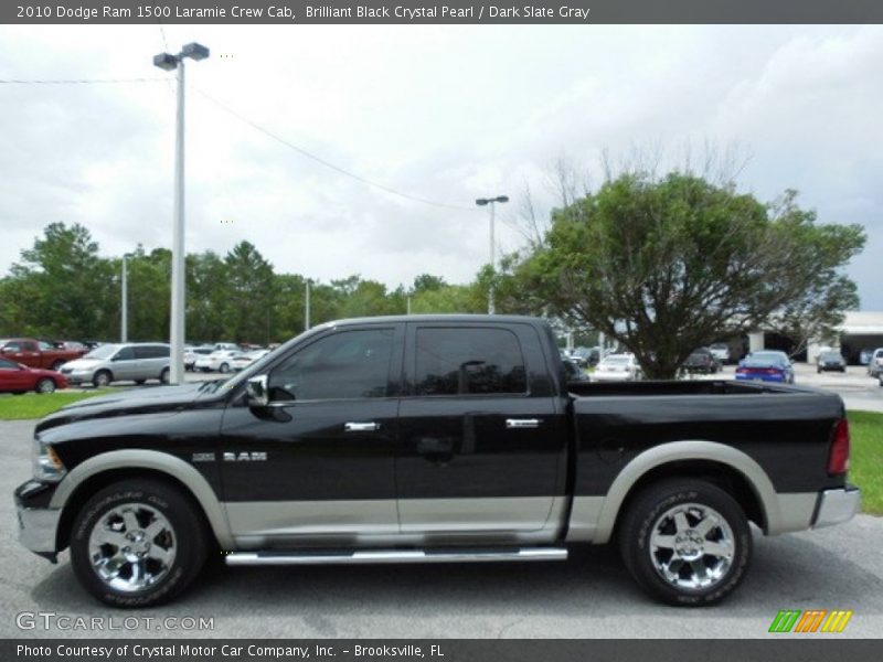 Brilliant Black Crystal Pearl / Dark Slate Gray 2010 Dodge Ram 1500 Laramie Crew Cab