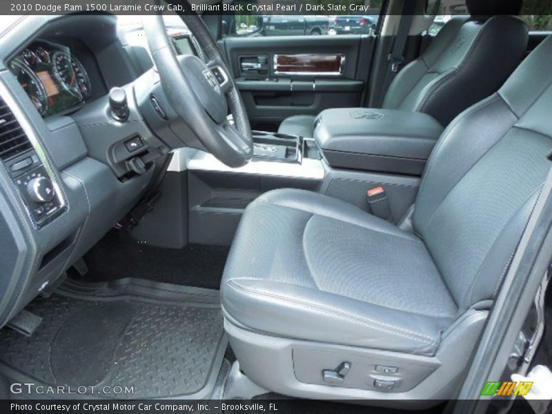 Brilliant Black Crystal Pearl / Dark Slate Gray 2010 Dodge Ram 1500 Laramie Crew Cab