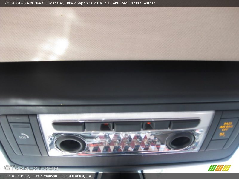 Black Sapphire Metallic / Coral Red Kansas Leather 2009 BMW Z4 sDrive30i Roadster