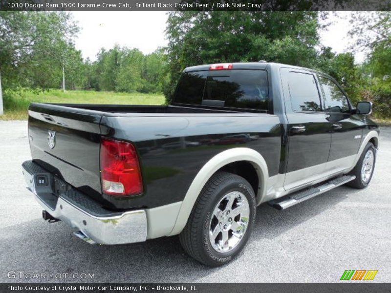 Brilliant Black Crystal Pearl / Dark Slate Gray 2010 Dodge Ram 1500 Laramie Crew Cab