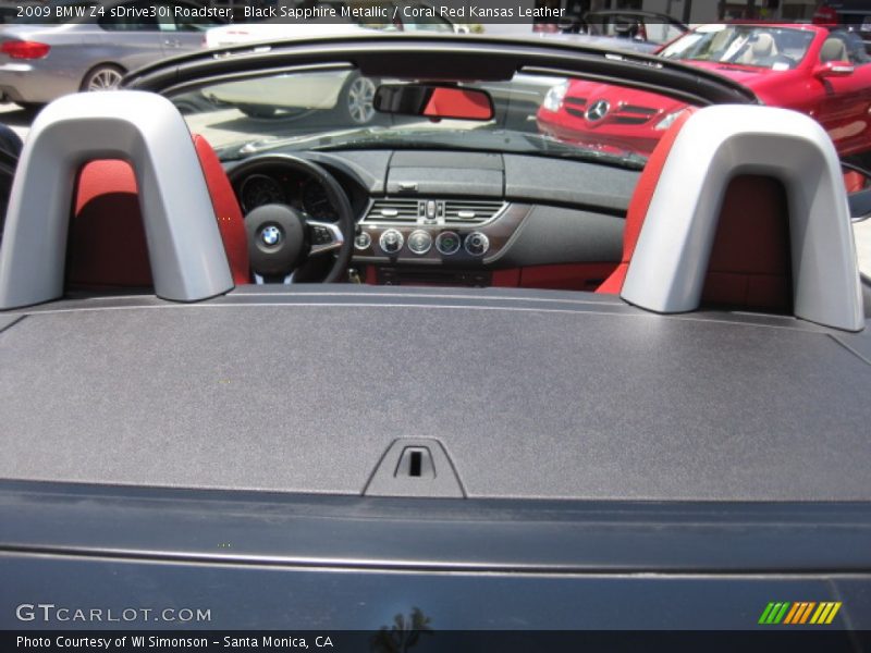 Black Sapphire Metallic / Coral Red Kansas Leather 2009 BMW Z4 sDrive30i Roadster