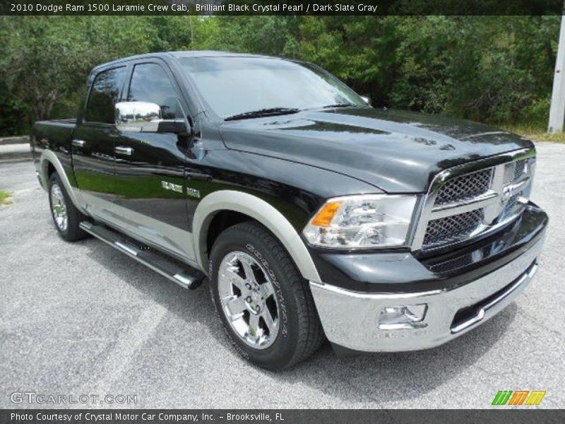 Brilliant Black Crystal Pearl / Dark Slate Gray 2010 Dodge Ram 1500 Laramie Crew Cab