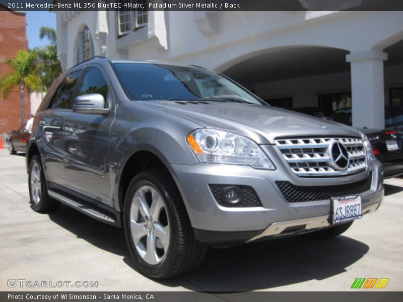 Palladium Silver Metallic / Black 2011 Mercedes-Benz ML 350 BlueTEC 4Matic