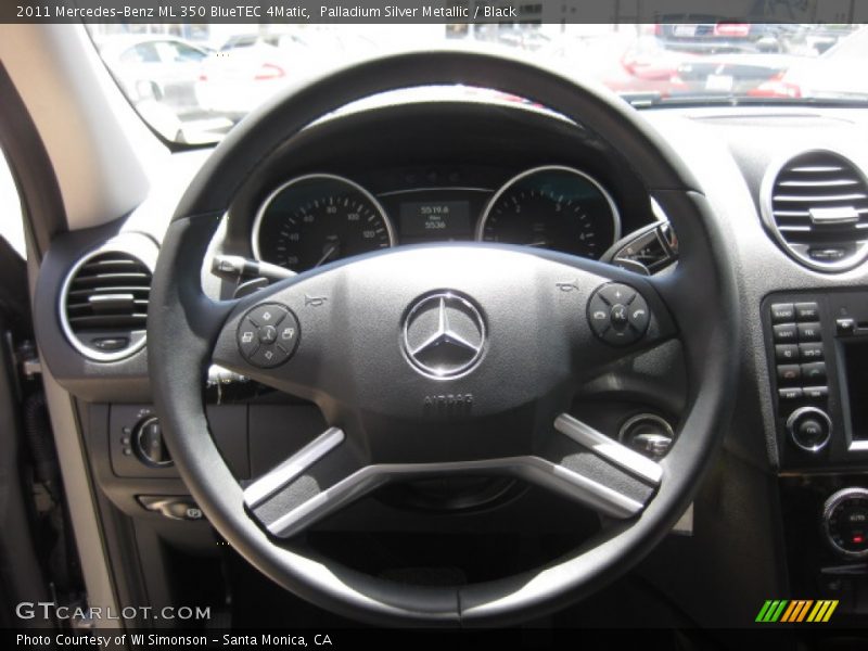 Palladium Silver Metallic / Black 2011 Mercedes-Benz ML 350 BlueTEC 4Matic