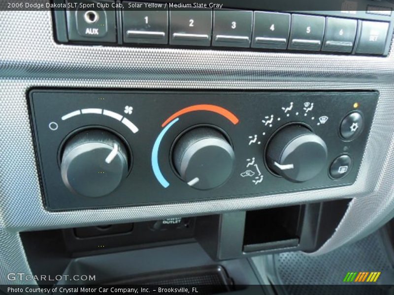 Controls of 2006 Dakota SLT Sport Club Cab