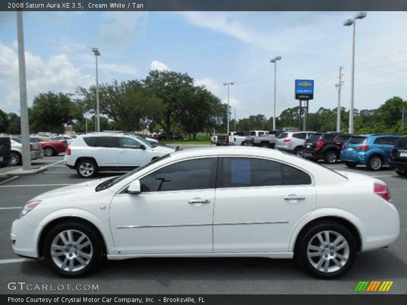 Cream White / Tan 2008 Saturn Aura XE 3.5