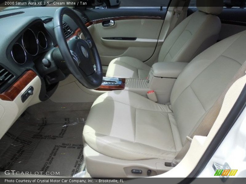 Cream White / Tan 2008 Saturn Aura XE 3.5