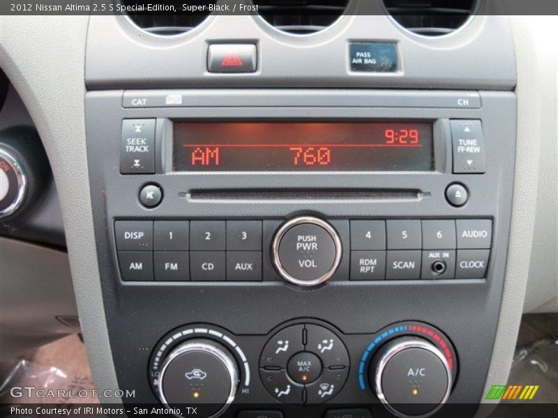 Super Black / Frost 2012 Nissan Altima 2.5 S Special Edition