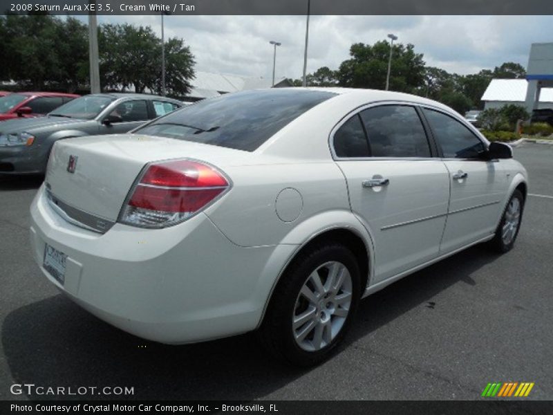 Cream White / Tan 2008 Saturn Aura XE 3.5