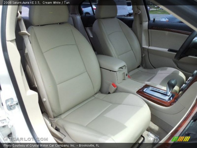 Cream White / Tan 2008 Saturn Aura XE 3.5