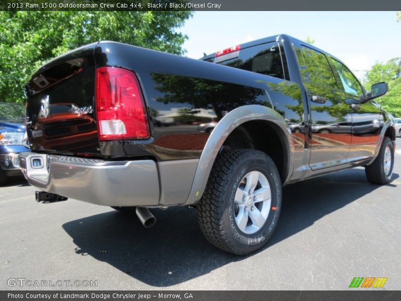 Black / Black/Diesel Gray 2013 Ram 1500 Outdoorsman Crew Cab 4x4