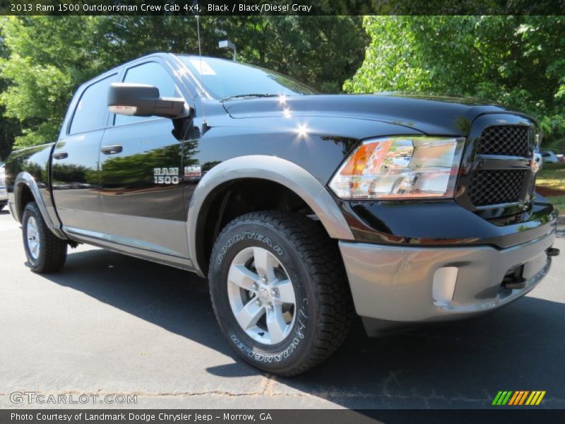 Black / Black/Diesel Gray 2013 Ram 1500 Outdoorsman Crew Cab 4x4