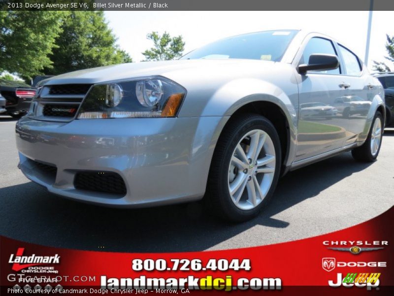 Billet Silver Metallic / Black 2013 Dodge Avenger SE V6