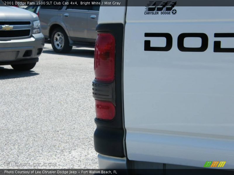 Bright White / Mist Gray 2001 Dodge Ram 1500 SLT Club Cab 4x4