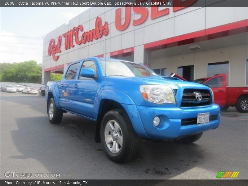 Speedway Blue / Graphite Gray 2008 Toyota Tacoma V6 PreRunner TRD Sport Double Cab