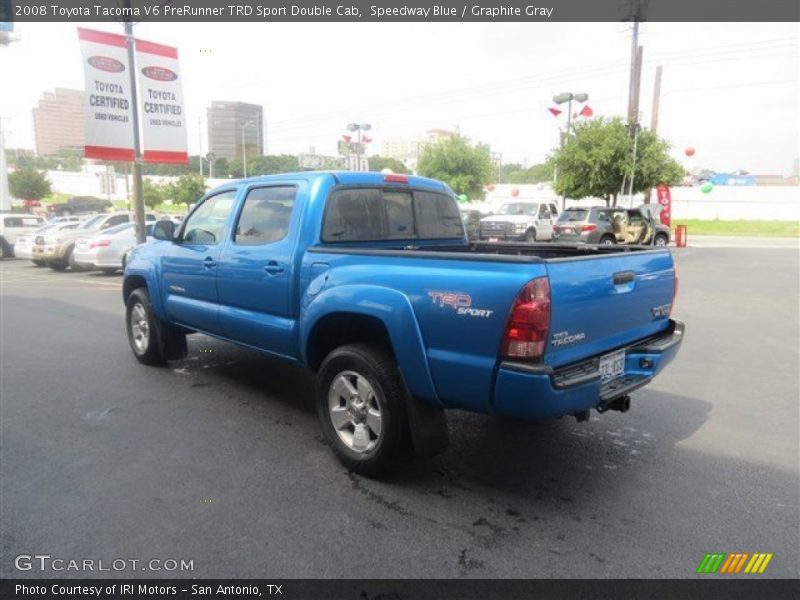 Speedway Blue / Graphite Gray 2008 Toyota Tacoma V6 PreRunner TRD Sport Double Cab