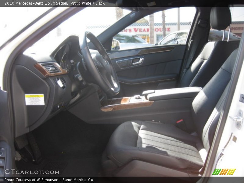 Arctic White / Black 2010 Mercedes-Benz E 550 Sedan