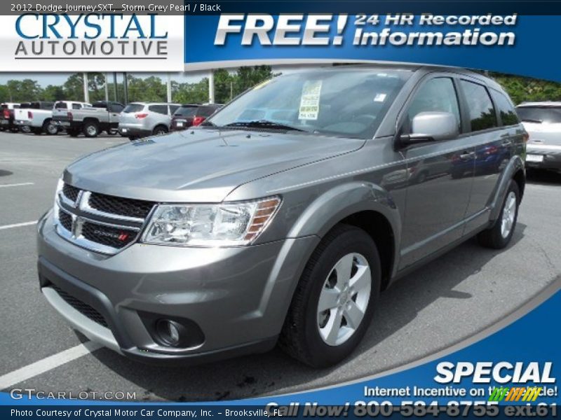 Storm Grey Pearl / Black 2012 Dodge Journey SXT
