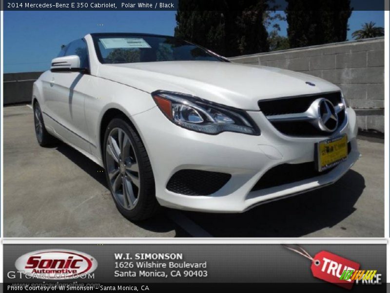 Polar White / Black 2014 Mercedes-Benz E 350 Cabriolet