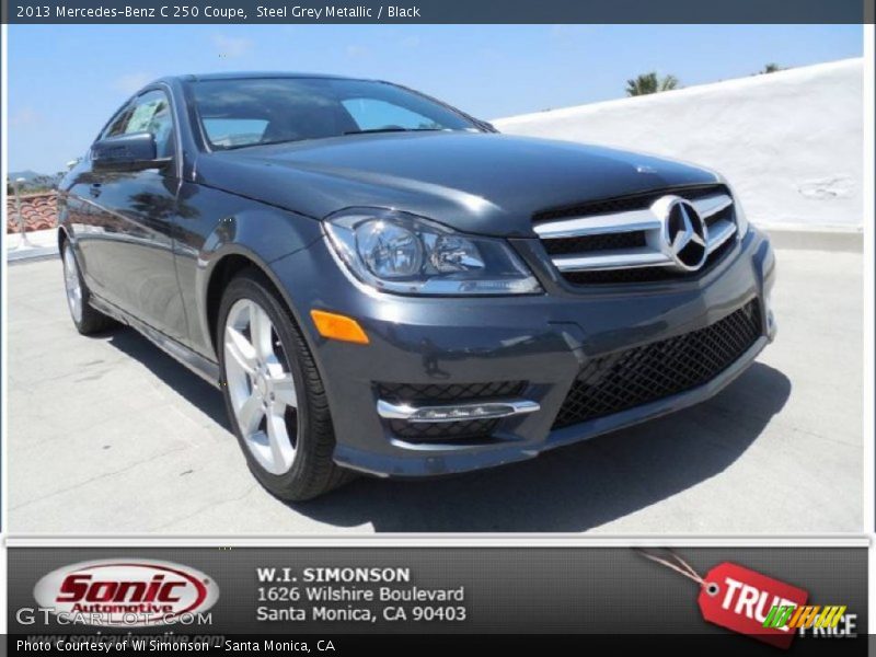 Steel Grey Metallic / Black 2013 Mercedes-Benz C 250 Coupe