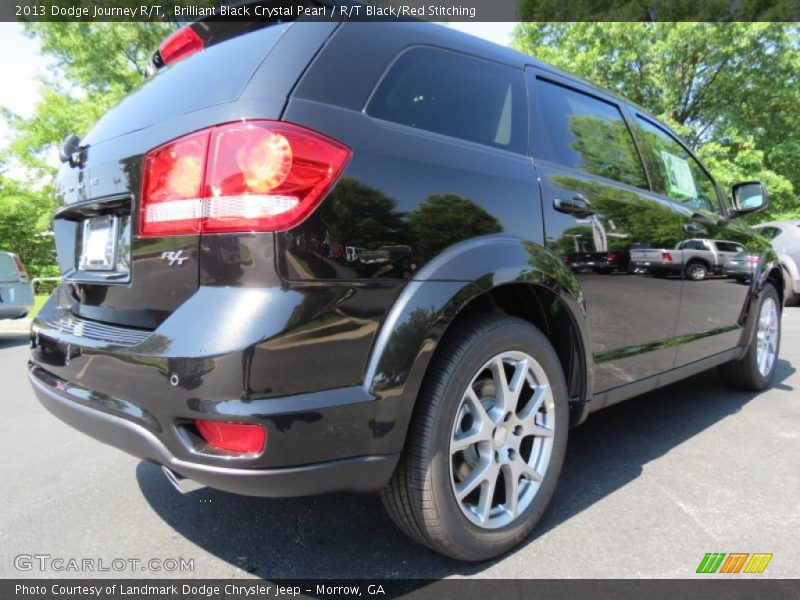 Brilliant Black Crystal Pearl / R/T Black/Red Stitching 2013 Dodge Journey R/T