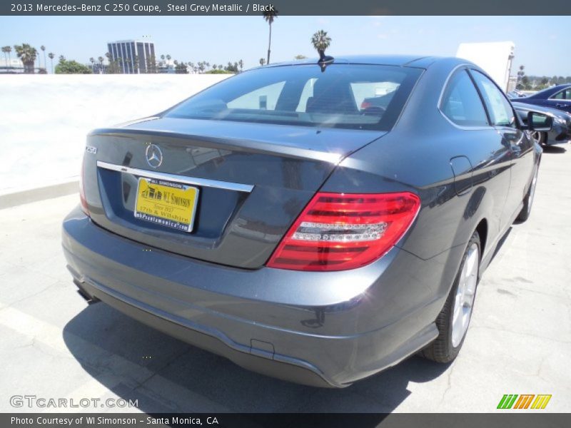 Steel Grey Metallic / Black 2013 Mercedes-Benz C 250 Coupe