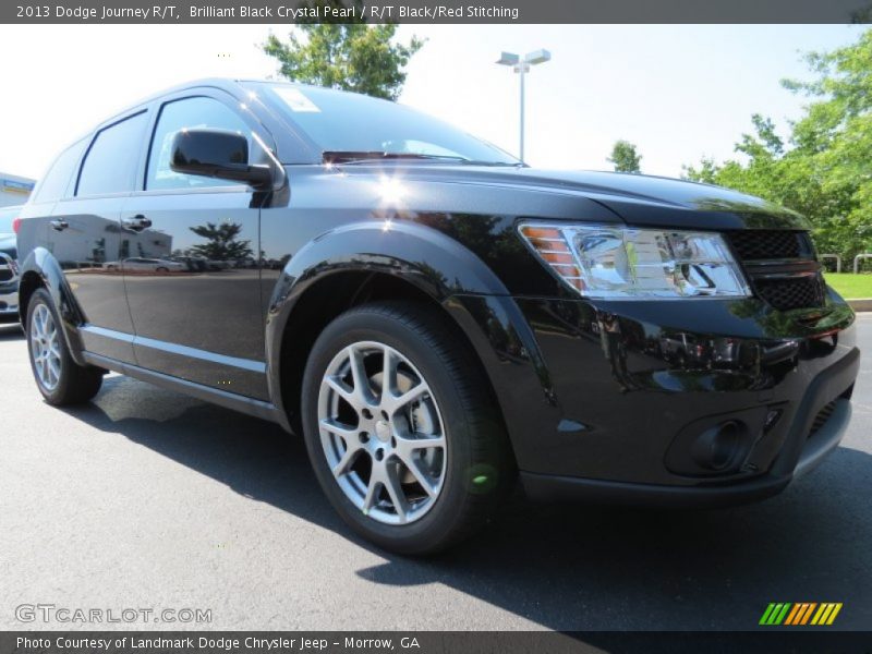 Brilliant Black Crystal Pearl / R/T Black/Red Stitching 2013 Dodge Journey R/T