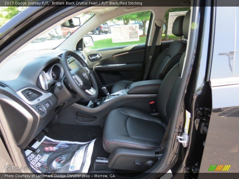 Brilliant Black Crystal Pearl / R/T Black/Red Stitching 2013 Dodge Journey R/T