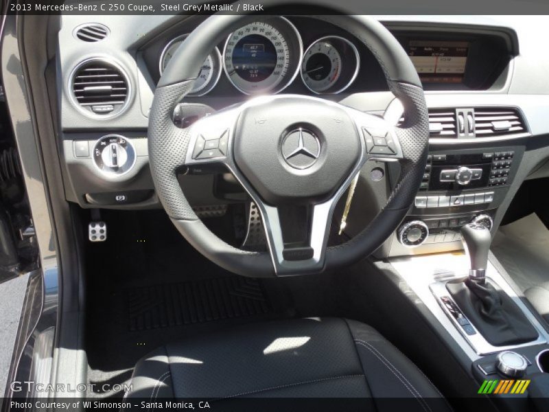 Steel Grey Metallic / Black 2013 Mercedes-Benz C 250 Coupe