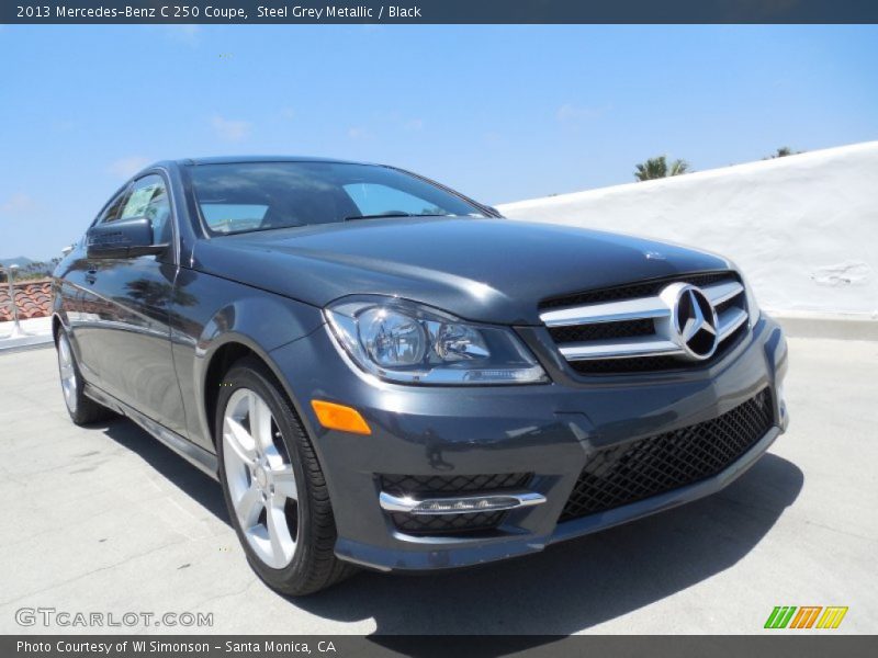 Steel Grey Metallic / Black 2013 Mercedes-Benz C 250 Coupe