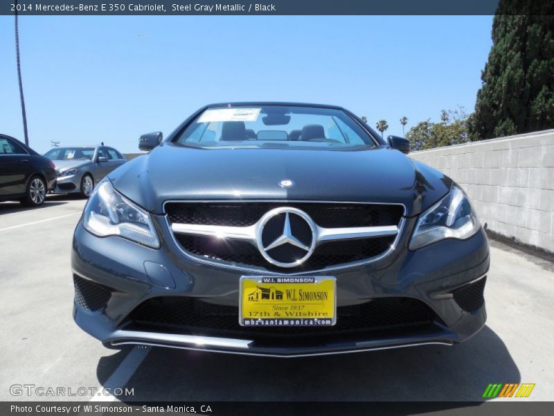Steel Gray Metallic / Black 2014 Mercedes-Benz E 350 Cabriolet