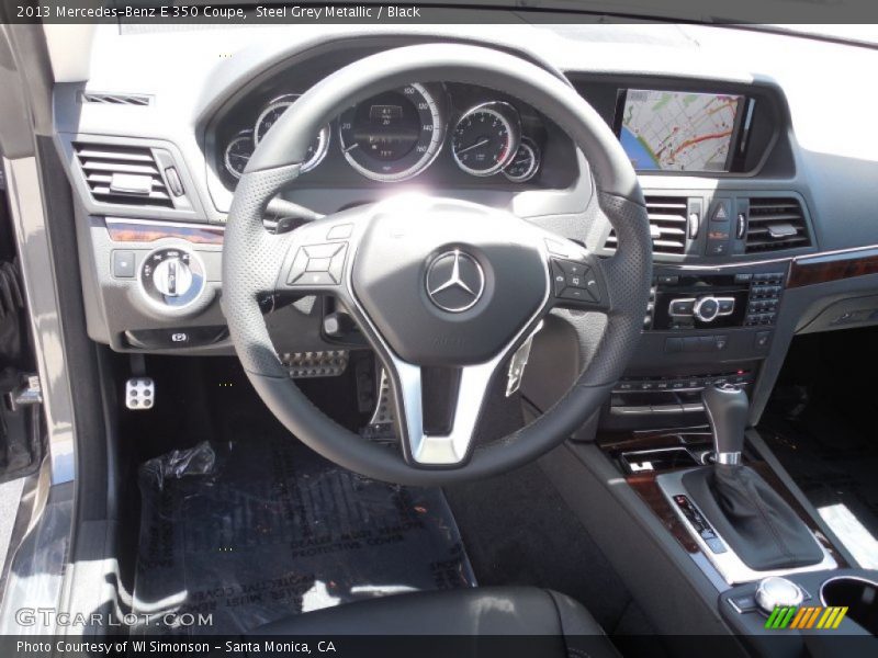 Steel Grey Metallic / Black 2013 Mercedes-Benz E 350 Coupe