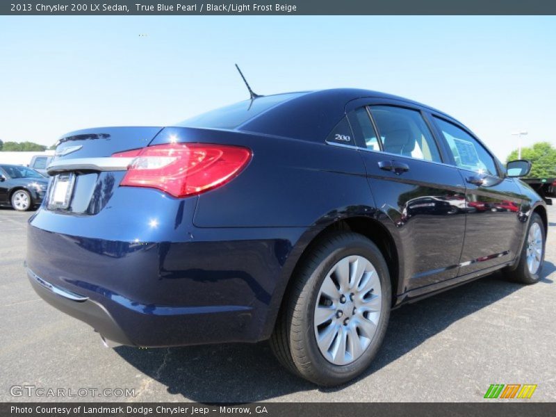 True Blue Pearl / Black/Light Frost Beige 2013 Chrysler 200 LX Sedan