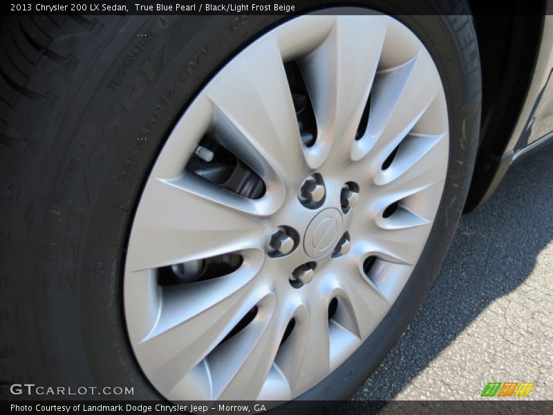 True Blue Pearl / Black/Light Frost Beige 2013 Chrysler 200 LX Sedan