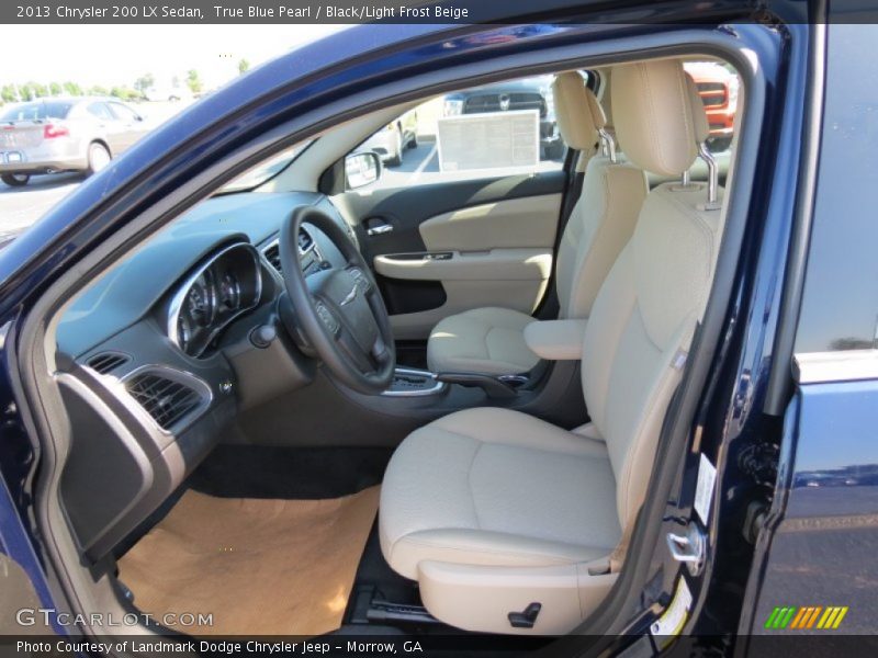 True Blue Pearl / Black/Light Frost Beige 2013 Chrysler 200 LX Sedan