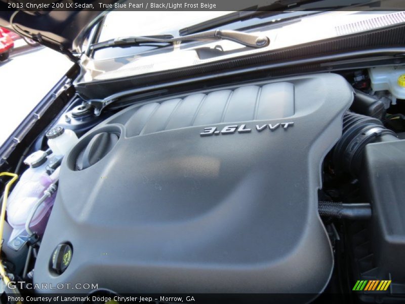 True Blue Pearl / Black/Light Frost Beige 2013 Chrysler 200 LX Sedan