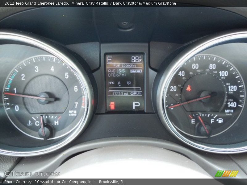 Mineral Gray Metallic / Dark Graystone/Medium Graystone 2012 Jeep Grand Cherokee Laredo