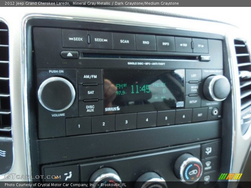 Mineral Gray Metallic / Dark Graystone/Medium Graystone 2012 Jeep Grand Cherokee Laredo