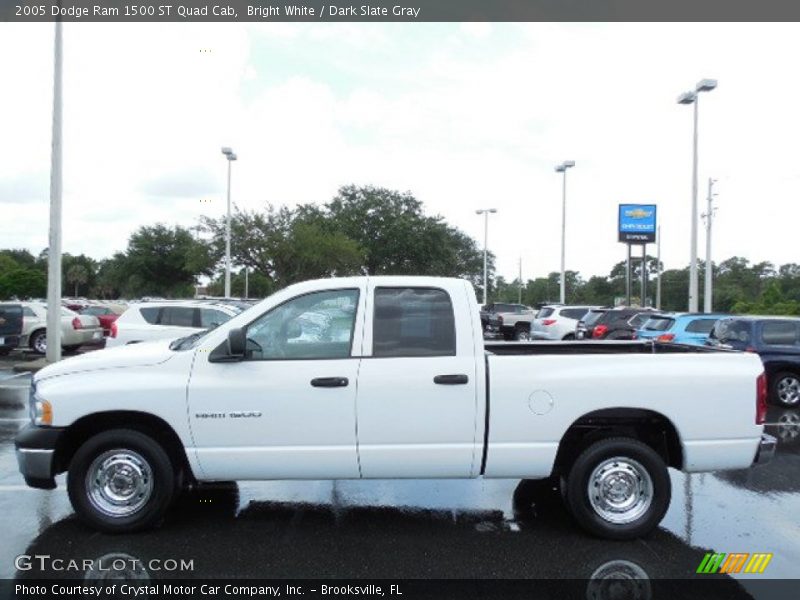 Bright White / Dark Slate Gray 2005 Dodge Ram 1500 ST Quad Cab