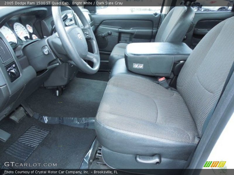 Bright White / Dark Slate Gray 2005 Dodge Ram 1500 ST Quad Cab